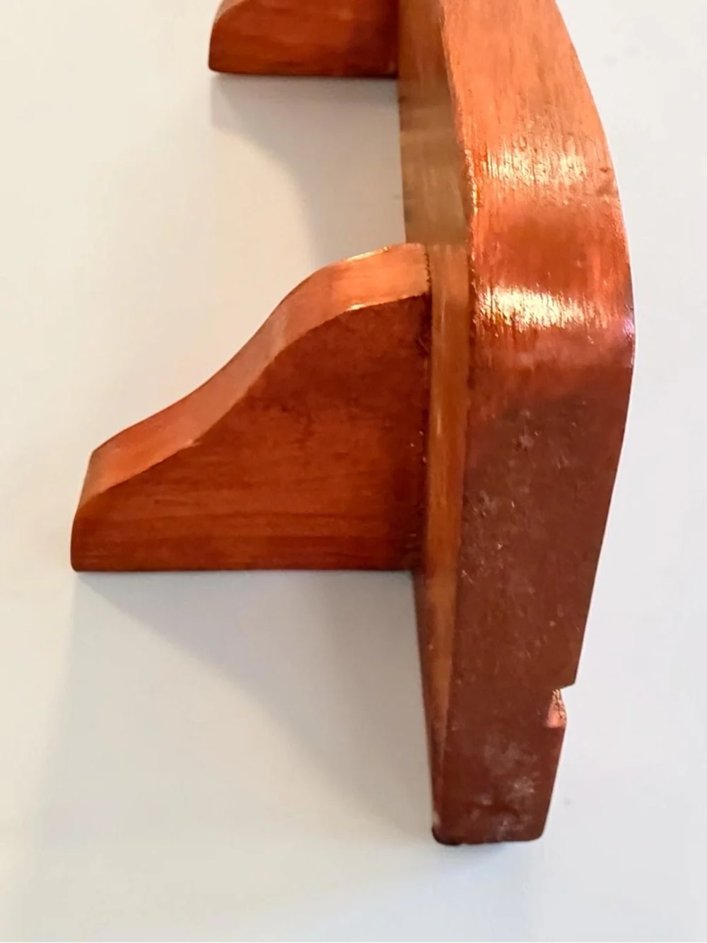 Vtg Wooden Wall Shelf Plate Groove Rustic Farmhouse Cottage 17”